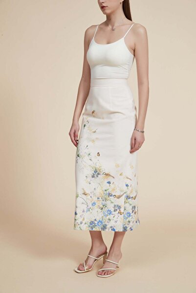 Yola تنورة ميدي مطرزة