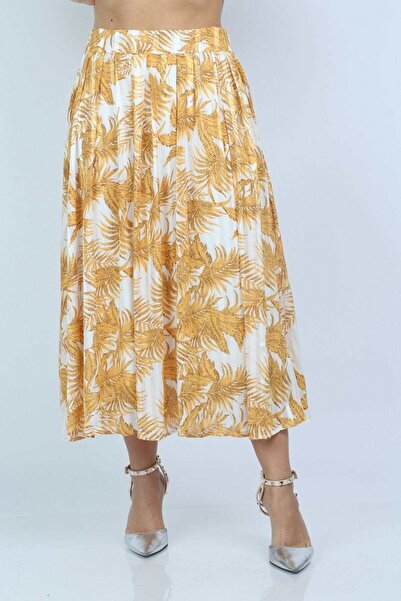 Nichii Floral Ruffled Midi Skirt