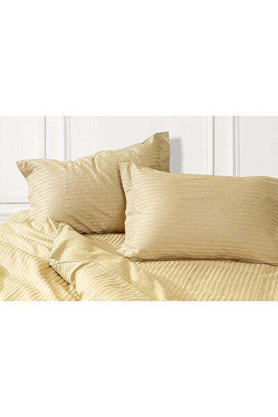 Porland Cotton Satin Jacquard Gold Double Duvet Cover Set