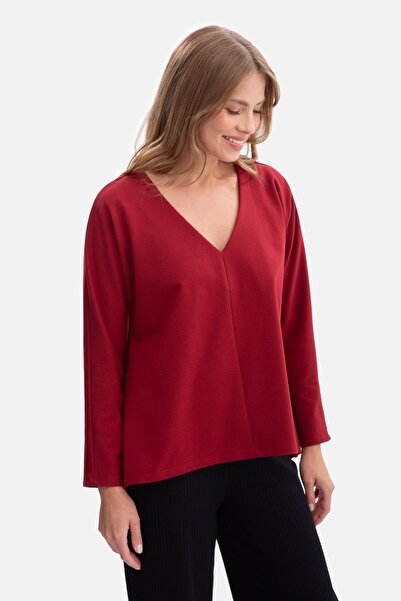 BEWEAR Knitted blouse with V-neck