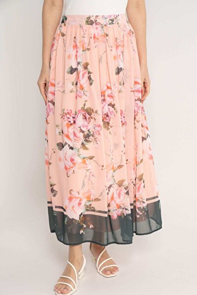 Nichii تنورة ماكسي مزهرة