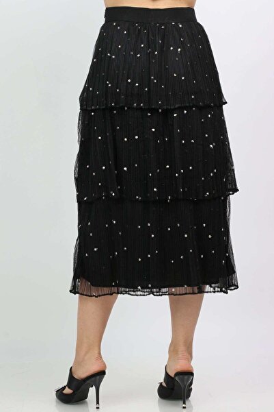 Nichii Ruffled Polka Dot Midi Skirt