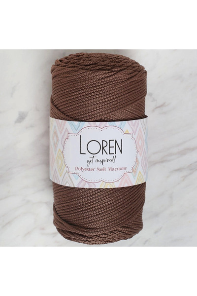 Light up Loren Polyester Soft Macrame Brown Hand Knitting Lanyard - Lm032 - 34438