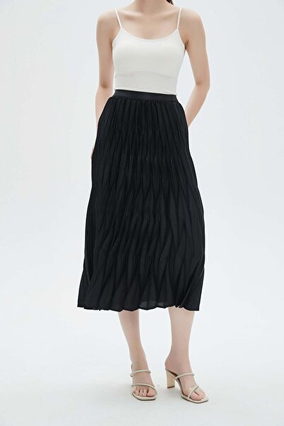 mica Solid Midi Skirt