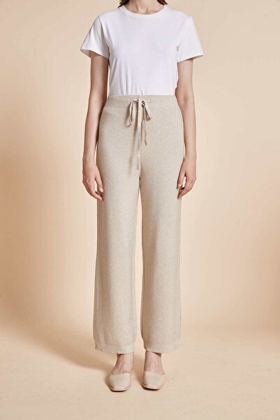 Yola بنطلون واسع الساق بخصر عالٍ