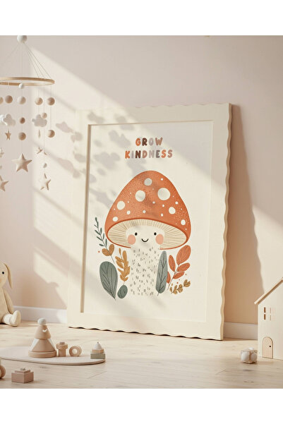 fuart.co Grow Kindness Çocuk Odası Posteri, Çocuk Posteri, Çerçevesiz Duvar D...