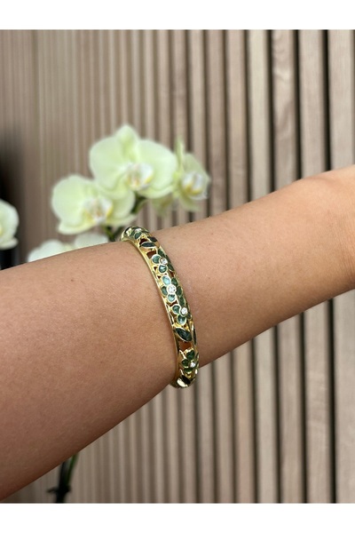 lavanderopa سوار مينيلي الأخضر ذو المشبك