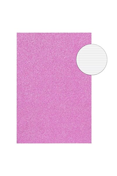 SHOPIENS A5 Notebook, Fuchsia Glitter, 60 Sheets, Soft Cover, Stapled