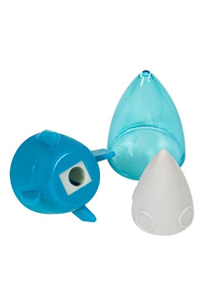 SHOPIENS 3D Eraser-Sharpener, Rocket Model, Phthalate-Free, Blue - MYONNA