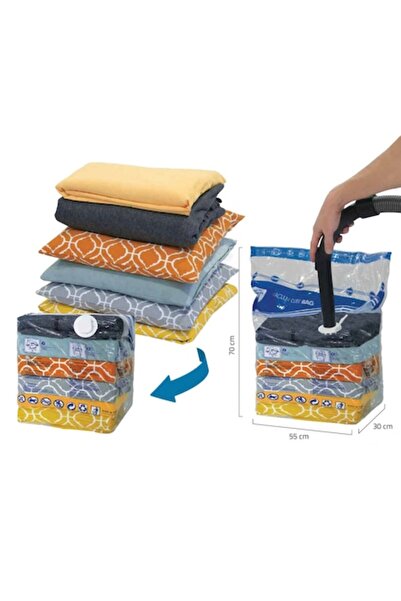 SHOPIENS Sac de depozitare vidat 3D, Capacitate 55x70x30cm, Transparent, MYONNA