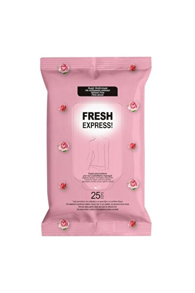 MYONNA IT & E- COMMERCE Șervețele umede intime, Fresh Express, mușețel, roz, set de 25, MYONNA IT & E-COMMERCE