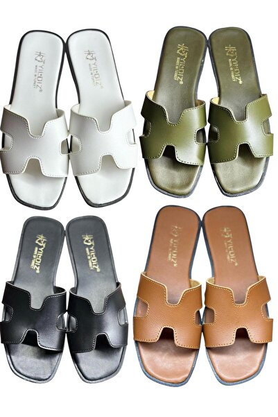 h.t. yıldız ayakkabı & terlik Hrms 4 LÜ Kadın Dışarı Terlik Yazlık Günlük Ter...