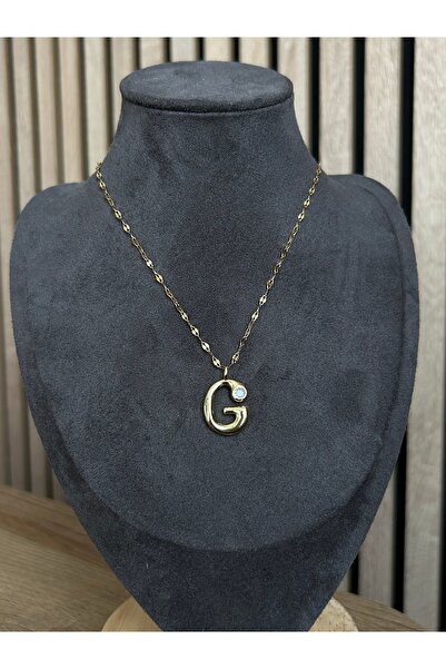 lavanderopa قلادة من الفولاذ بحرف G