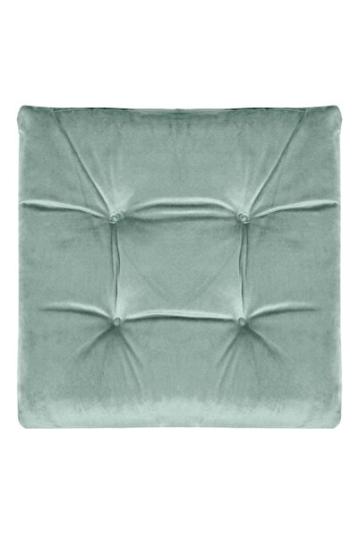 SHOPIENS Decorative Chair Cushion Velvet, 40x40cm, Mint Green, MYONNA IT & E-COMMERCE