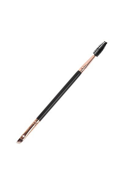 MYONNA IT & E- COMMERCE Pensulă dublă pentru gene și sprâncene, neagră, 17 cm - MYONNA