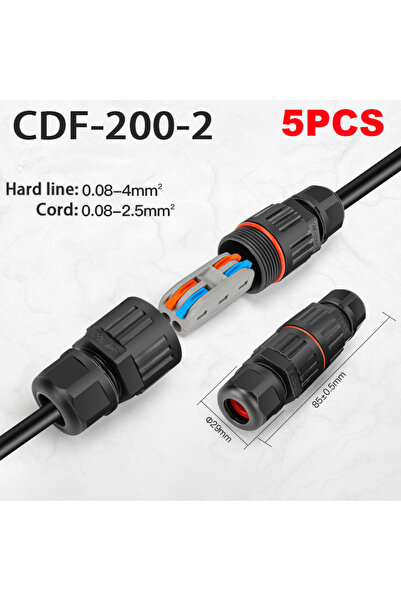 Choice8 2 أمبير، 5 قطع، سلك مقاوم للماء بمعيار IP68، موصل سريع مقاوم للماء، 2...