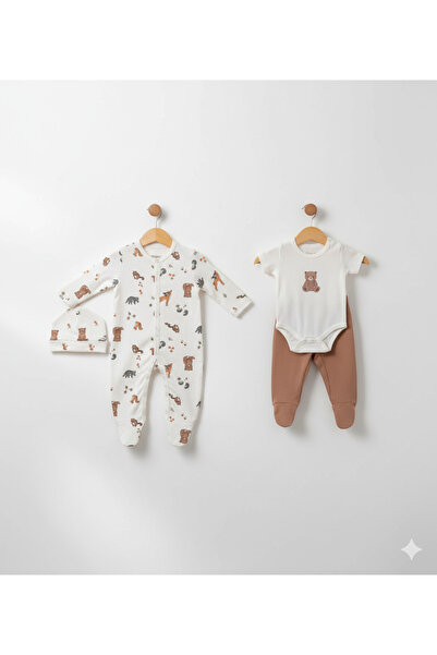 Kidaxi Kd53125 Baby Boy 4-Piece Printed Set (1-3 / 3-6 Months)