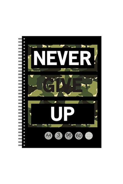 SHOPIENS Mathematics Notebook A4, Camouflage, Spiral, 3 Subjects, 96 Sheets