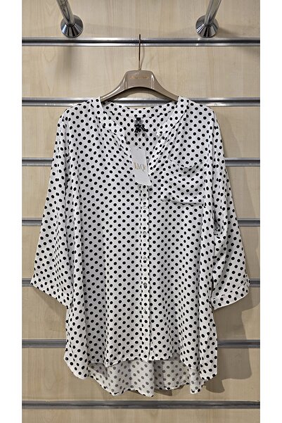 trendbysena Polka Dot Women's Shirt Buttoned Viscose