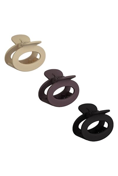 ANTBRO Set agrafe de păr, ovale, plastic, multicolore, 6 cm, 3 bucăți