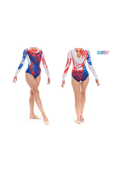 Rhytmine CD-207 Baskılı Cimnastik Mayo