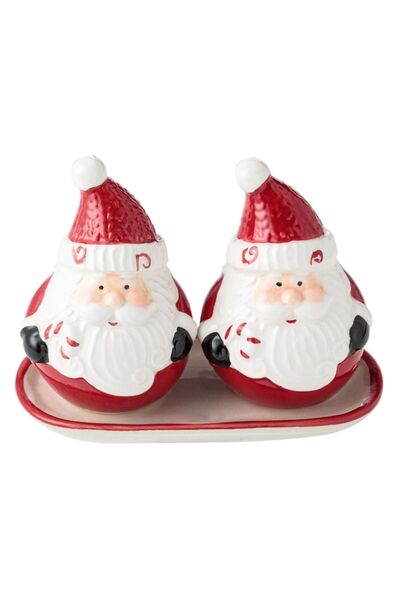 OEM Set of 2 salt and pepper shakers with Santa Claus design, 9 cm