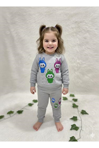 Burç 2-Thread Compact Combed Cotton Seasonal Printed Girls' Set