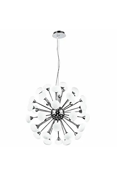 LED CONCEPT Pendul cu abajururi, argintiu, rotund, 65x65x150cm, model bec 42xG9