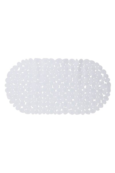 SHOPIENS Covoraș de baie antiderapant Shopiens®, model alb cu aspect de piatră, 68 x 35 cm