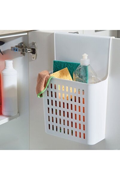 OEM Hanging Cabinet Storage Basket, Plastic, White, 24 x 12.5 x 35.5 cm