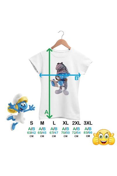 OEM Tricou Femei Strumfii Detectiv Sherlock