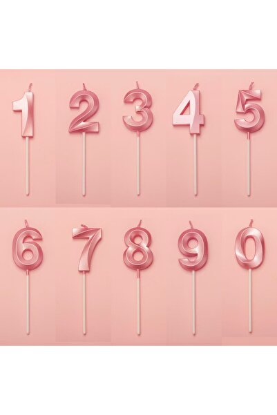 Flippy Κερί με Διαμάντια 5cm*3.4cm+Ροζ Αριθμός 7