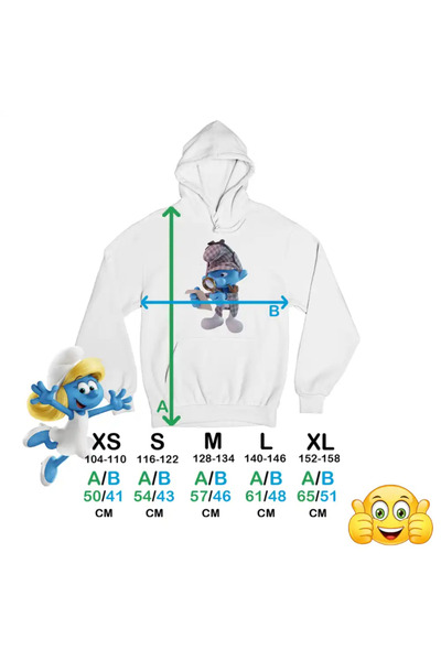 OEM Hanorac Copii Baieti Strumfii Detectiv Sherlock