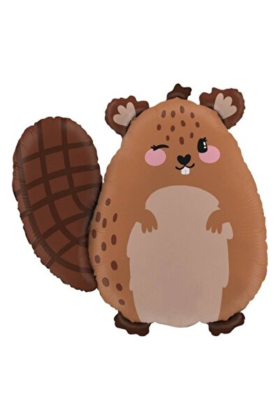 PartiCompany Brown Squirrel Foil Balloon – 67 X 60 cm 🎈 🐿️ ✨
