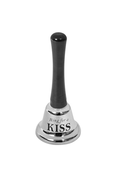 OEM Metal Bell, Model 'Ring for a Kiss', Black, Diameter 5 cm, Height 12.5 cm