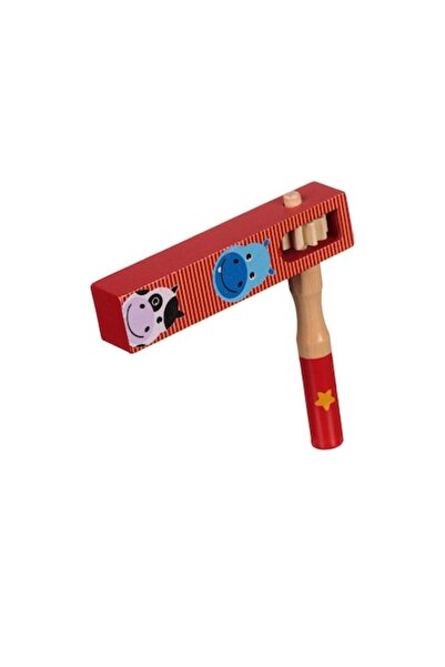 NO BRAND Zornăitoare muzicală din lemn pentru bebeluși, 12,5x12,5 cm