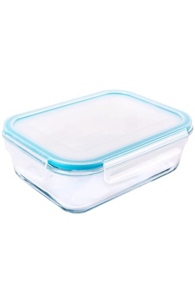 SHOPIENS Glass Casserole, 1.5L, 23x23x7.5 cm, Transparent, Lid with Hermetic Closure - MYONNA