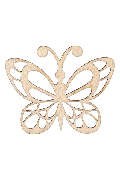 SHOPIENS Wood Accessories Arts & Crafts, Set of 5 Pieces, Hearts and Butterflies, MYONNA IT & E-COMMERCE