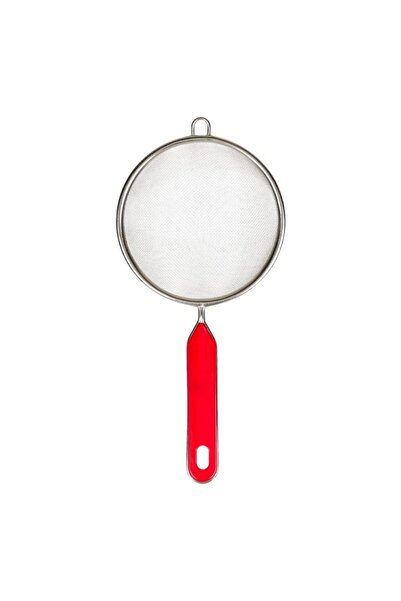 SHOPIENS Metal Strainer, 12 cm, Red Handle, MYONNA IT & E-COMMERCE