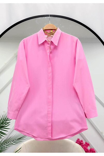 YEDİLALE Terycotton Basi̇c Klasi̇k Gömlek [Hidden Button, 85 cm Medium]