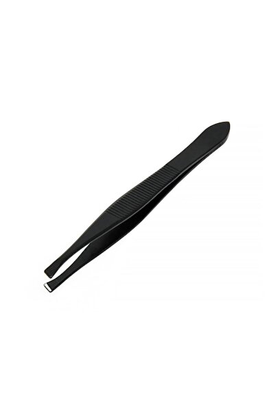 MYONNA IT & E- COMMERCE Pensetă cu vârf oblic din oțel inoxidabil, 9 cm, neagră - MYONNA