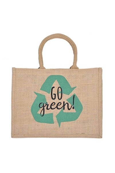 MYONNA IT & E- COMMERCE Azienda Go Green Cotton Tote Bag 34x12x36cm Beige