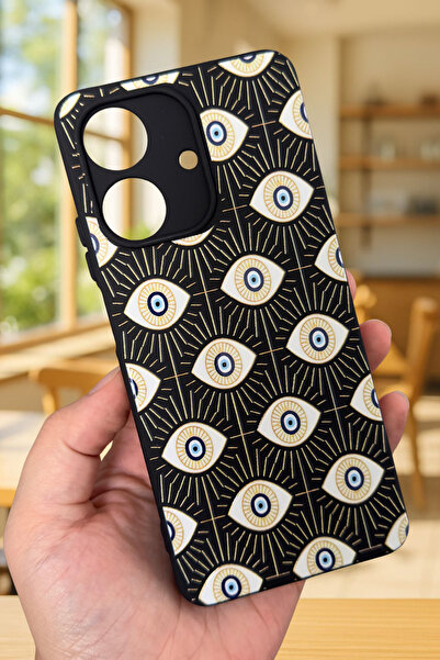 Vip Case REALME NOTE 60 Uyumlu Evıl Eye Desenli Silikon Darbe Emici Klasik Ko...