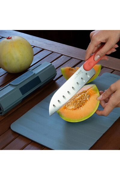 Trebonn Cutting Board 1021111, Foldable, 39x24 cm, Non-slip, Magnetic Closure, Blue-Gray
