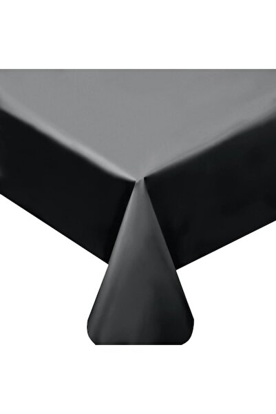 MYONNA IT & E- COMMERCE Black Plastic Tablecloth, 274x137 cm