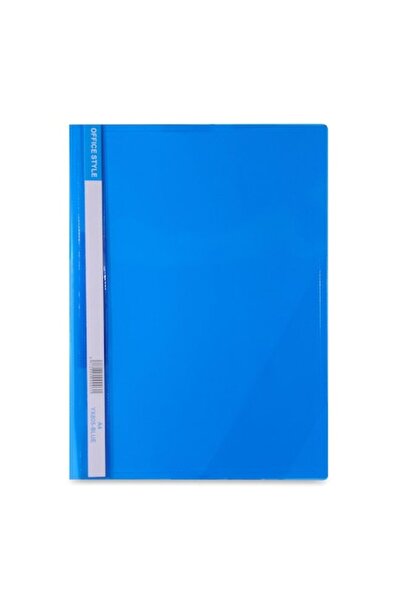 SHOPIENS Plastic A4 Folder, Office Style, with Rail, Blue