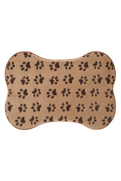 SHOPIENS Covoraș pentru câini - Model cu labe, bej, 58x42 cm