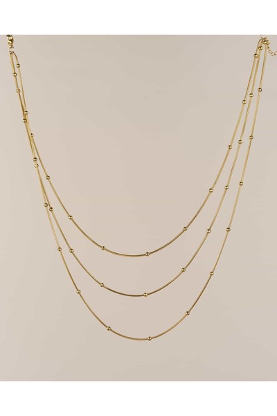 Portakal Esintisi قلادة ميلورا الثلاثية من الفولاذ على شكل دوريكا