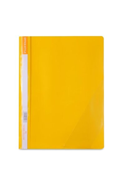 SHOPIENS Plastic A4 Folder with Rail, Yellow - MYONNA IT & E-COMMERCE