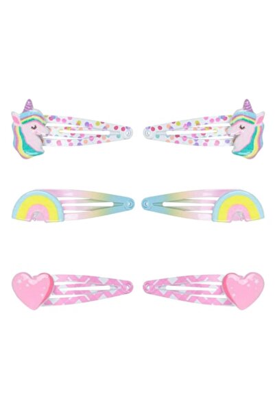 MYONNA IT & E- COMMERCE Set de agrafe de păr pentru copii, Unicorn, Inimă și ...